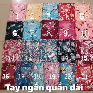 Đồ bộ pizama tay ngắn quần dài