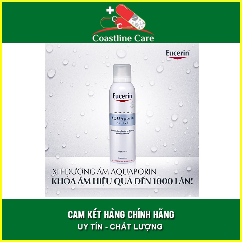 Xịt Khoáng Eucerin Aqua Porin Active Mist Spray - Chai 150ml - Coastlinecare Pharmacy