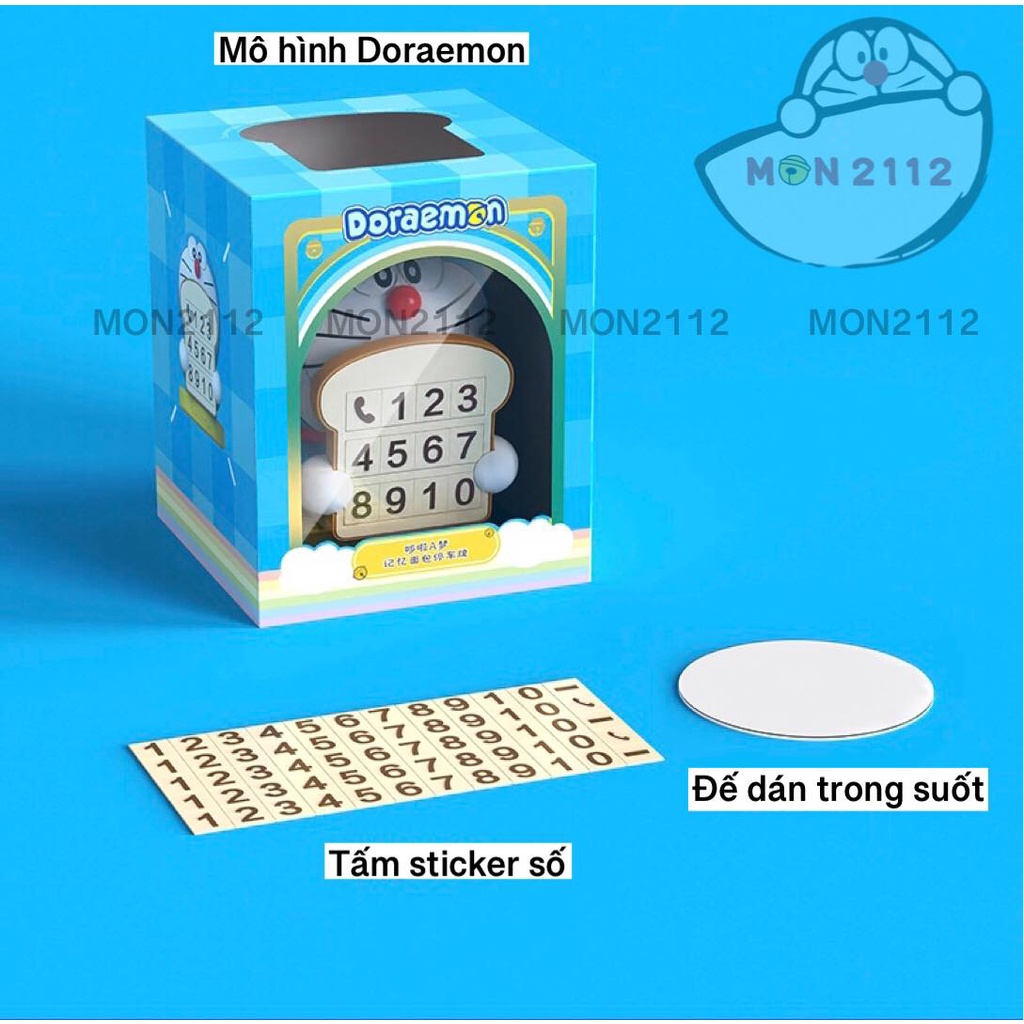 Mô hình Doraemon Doremon trang trí gắn số