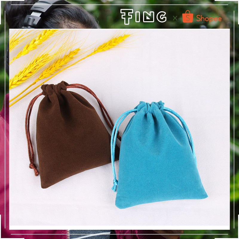 Túi nhung loại đẹp đựng tai nghe, bộ sạc, trang sức...