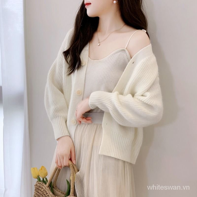 Áo Khoác Cardigan Ngắn Dáng Rộng Thời Trang Mùa Thu 2021s Cho Nữ