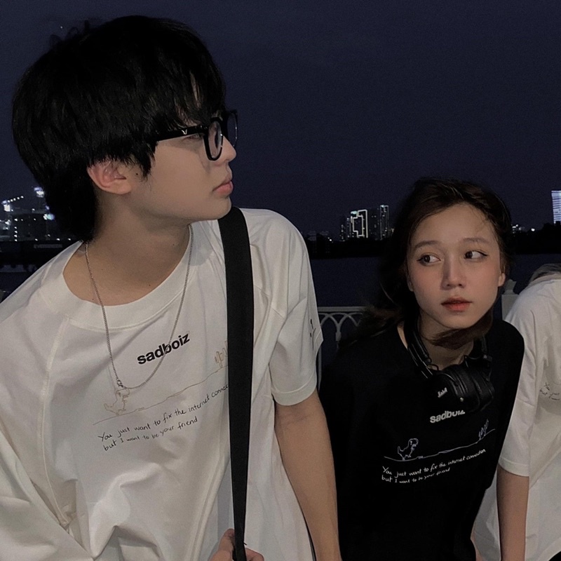 Áo thun sadboiz saddino ss2 chuẩn chính hãng logo hình thêu, áo thun sadboizaintcry nam nữ unisex form rộng local brand