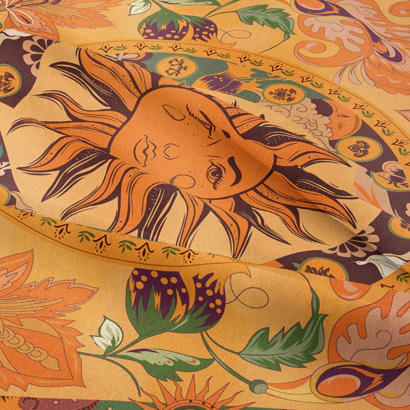 Thảm Treo Tường In Hình Thiên Văn Mặt Trăng Ngôi Sao Trang Trí Nhà Cửa