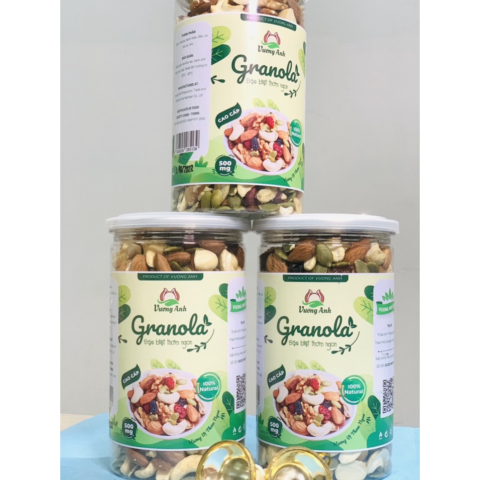 Granola siêu hạt 500gr/ Granola gồm 5 loại hạt dinh dưỡng, không yến mạch