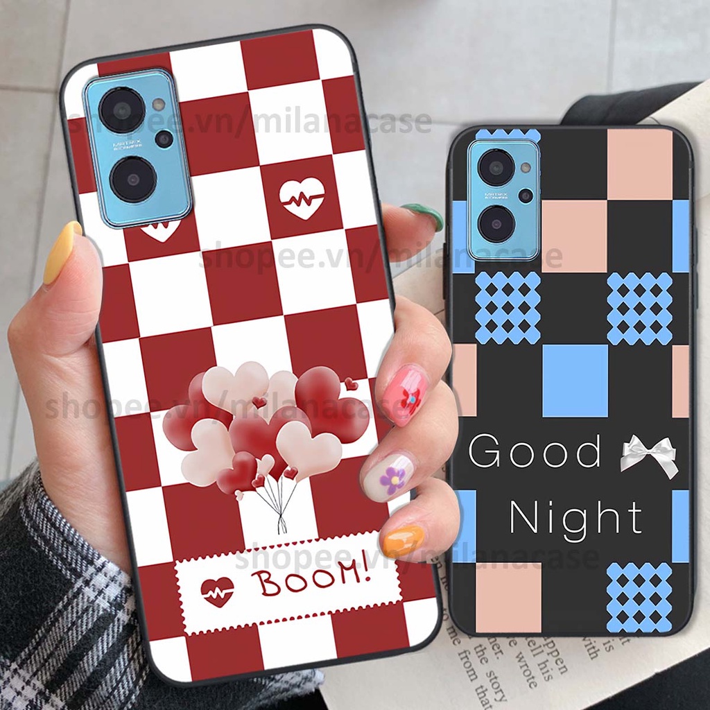 Ốp Realme 9i caro họa tiết nhiều màu sắc siêu đẹp thời trang cá tính