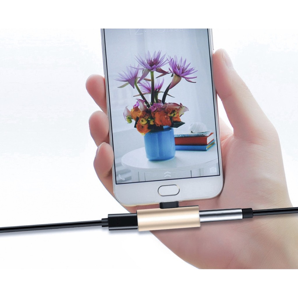 Đầu đổi Type C Sang Cổng Âm Thanh 3.5mm+ cổng sạc