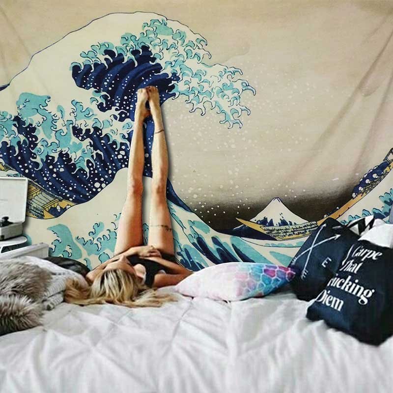 Thảm treo tường trang trí họa tiết đại dương