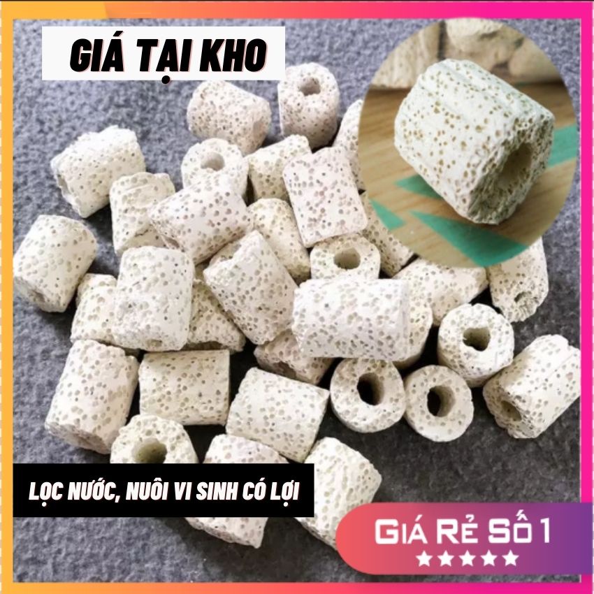 Sứ lọc nước bể cá vật liệu lọc hồ cá cảnh Sứ lỗ tròn nuôi vi sinh