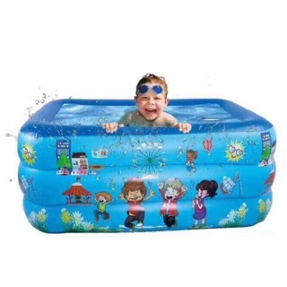 Free ship Bể phao bơi 1m30 cho bé kèm bơm điện (hàng xịn)