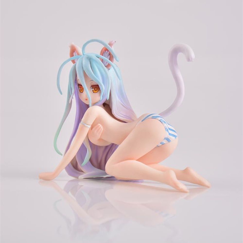 1 mô hình đồ chơi nhân vật Shiro trong phim hoạt hình No Game No Life bằng PVC 9cm