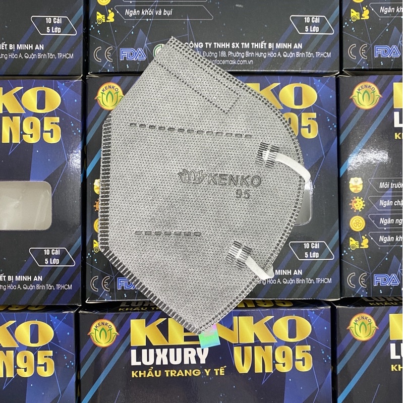 N95 em bé  Combo 5 Hộp 50 Cái Khẩu trang N95 em bé  5 lớp không van ngăn bụi mịn - 10 cái/hộp