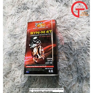Dầu nhớt gulf western oil syn-m 4t premium scooter 10w40 800ml