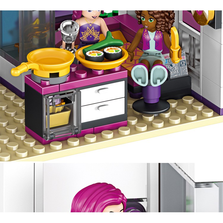 Lego Friends Lepin 01046 / TENMA 3013. 644pcs. Bộ Lego Xếp Hình Biệt Thự Của Ca Sĩ