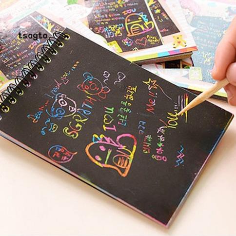 Sổ note ma thuật cầu vồng Scratch Paper Notebook - giấy note thần kỳ cầu vồng