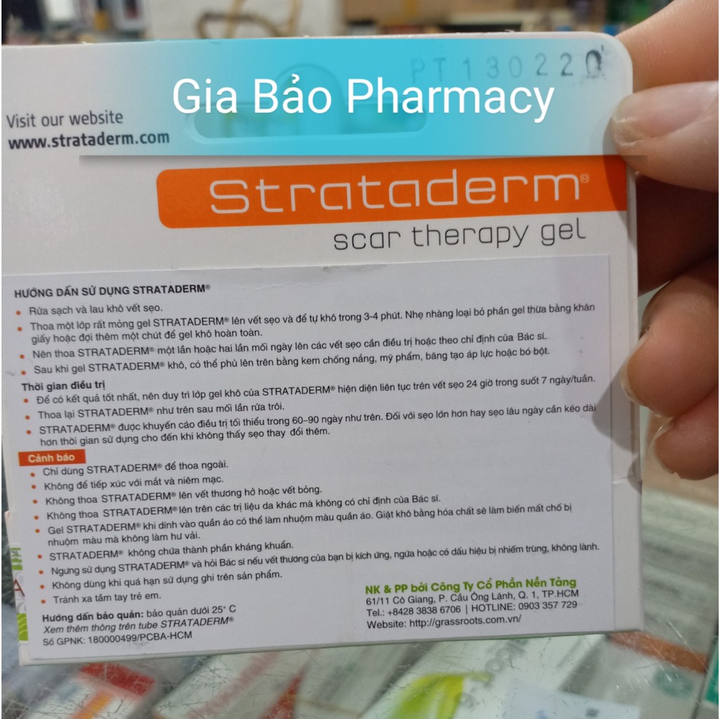 STRATADERM 5G kem làm mờ sẹo hiệu quả