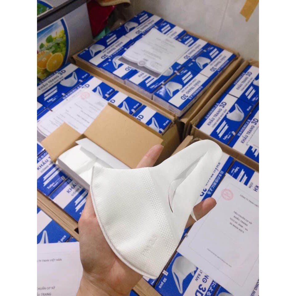 [Mã COSHOT27 giảm 10% đơn 300K] Hộp 50 cái Khẩu trang 3D Mask Tulips Size Người lớn