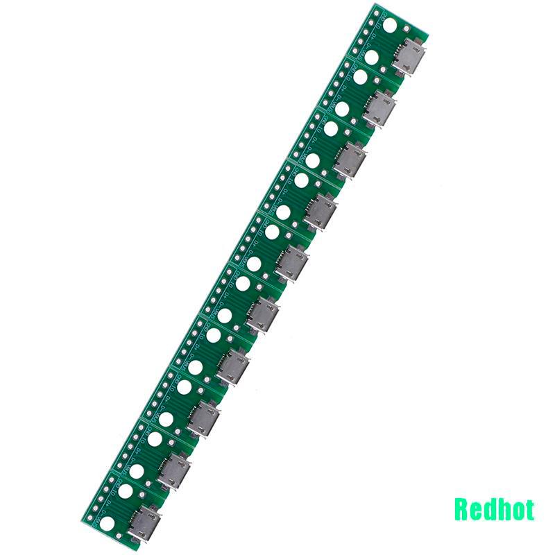 Set 10 Bảng Mạch Chuyển Đổi micro USB Sang DIP 5-Pin Chất Lượng Cao