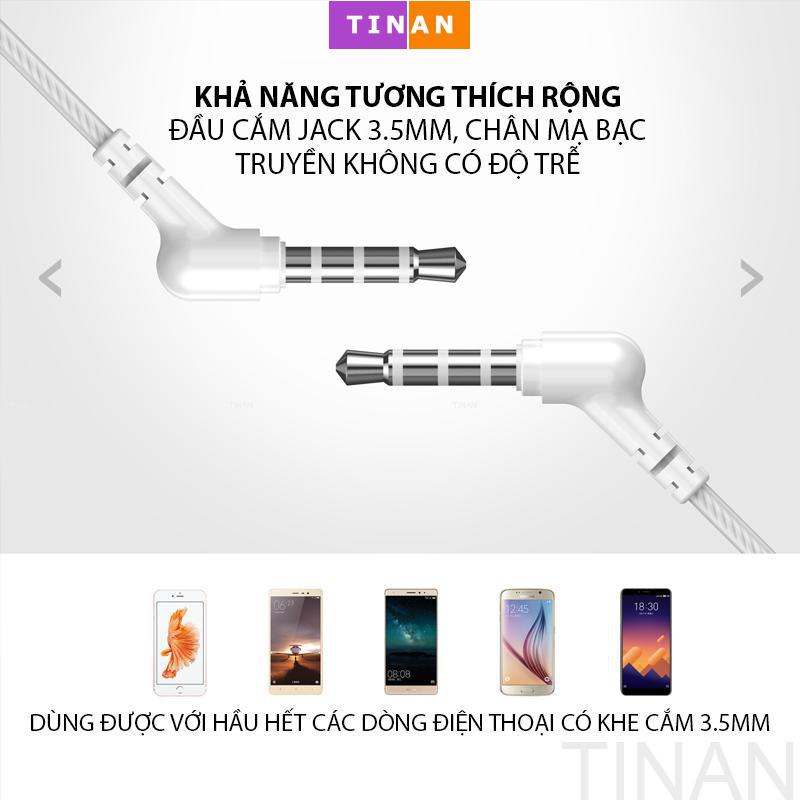 Tai Nghe Có Dây TINAN SE386 3.5mm 1.2m, Tích Hợp Micro Đàm Thoại Chất Lượng Cao