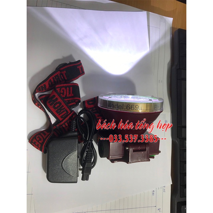 Đèn pin đội đầu chống nước, đèn đeo đầu siêu sáng KL 669