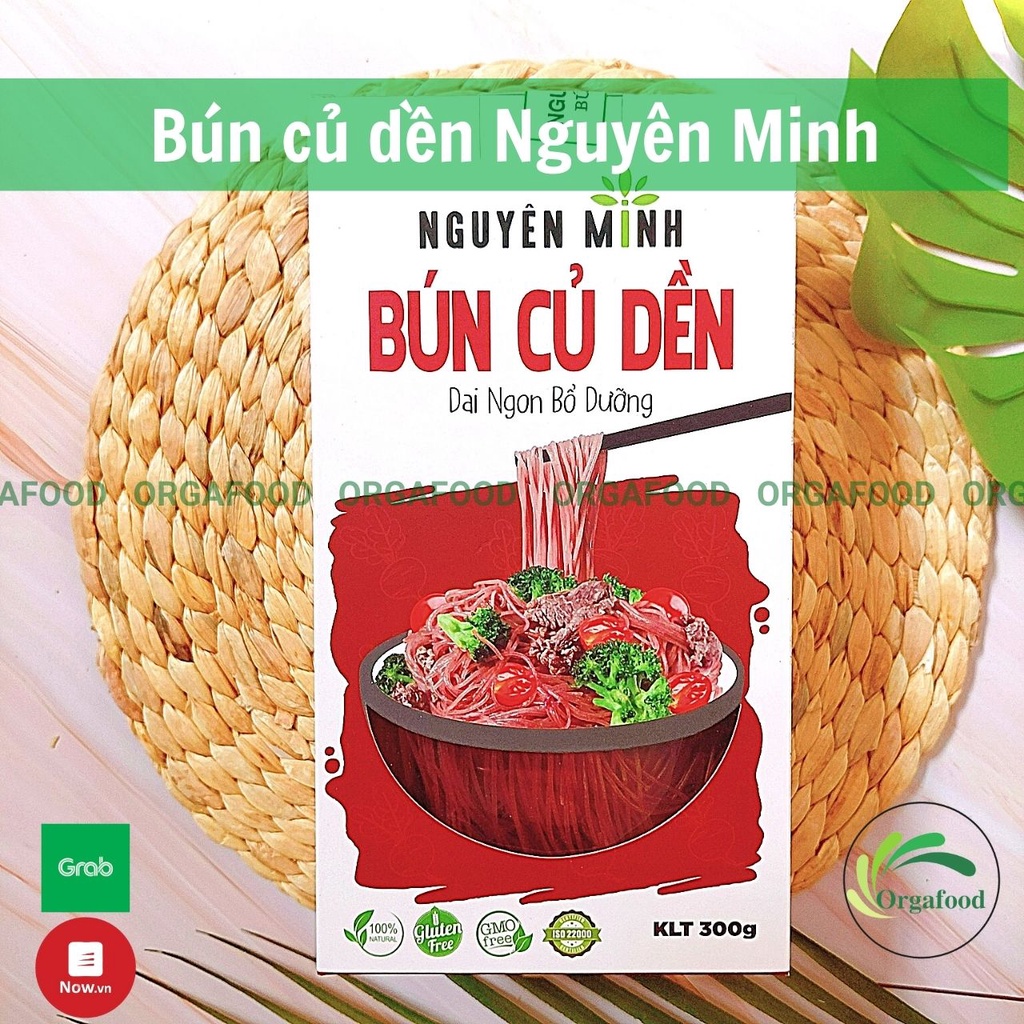 Bún củ dền Nguyên Minh hộp 300g, eatclean, bún ăn kiêng, giảm cân