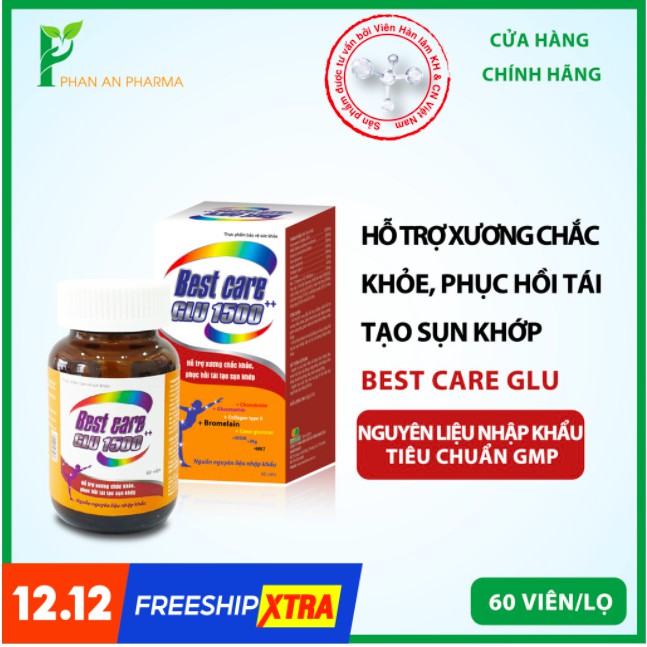 [HÀNG CHÍNH HÃNG] Hỗ Trợ Xương Khớp Chắc Khỏe ,Phục Hồi Tái Tạo Sụn KHớp Best Care Glu 1500