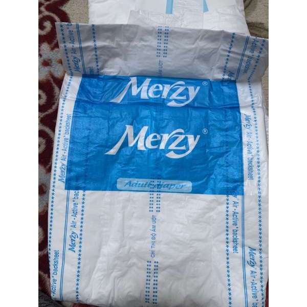 Bỉm dán Merzy cho người già size M-L (gói 10 miếng) tã người lớn