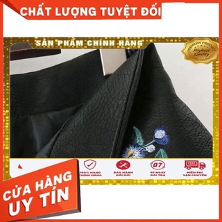 [Tặng Mã 70K – Hàng Chính Hãng] Chân váy da thêu zara