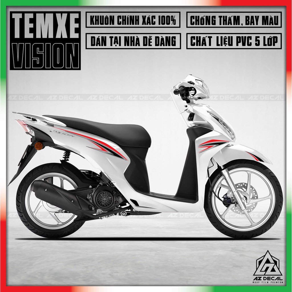 Tem Xe Vision | VS152012TC | Chất Liệu Vinyl Cao Cấp, Khuôn Sẵn, Dễ Dán Tại Nhà