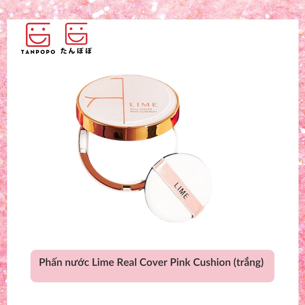 [Có sẵn] [Chính hãng] Phấn nước Lime Real Cover Pink Cushion (trắng)