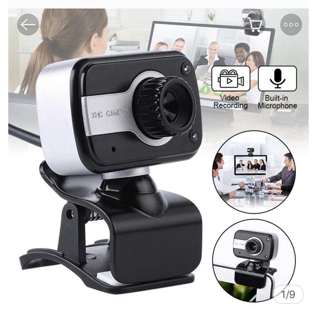 Webcame USB 2.0 HD có mic và kẹp cố định cho máy tính / webcam có mic / webcam máy tính