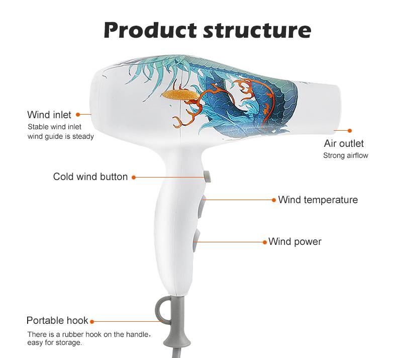 Ubeator 210-240V Powerful Professional Salon Hair Dryer Negative Ion Blow Dryer Electric