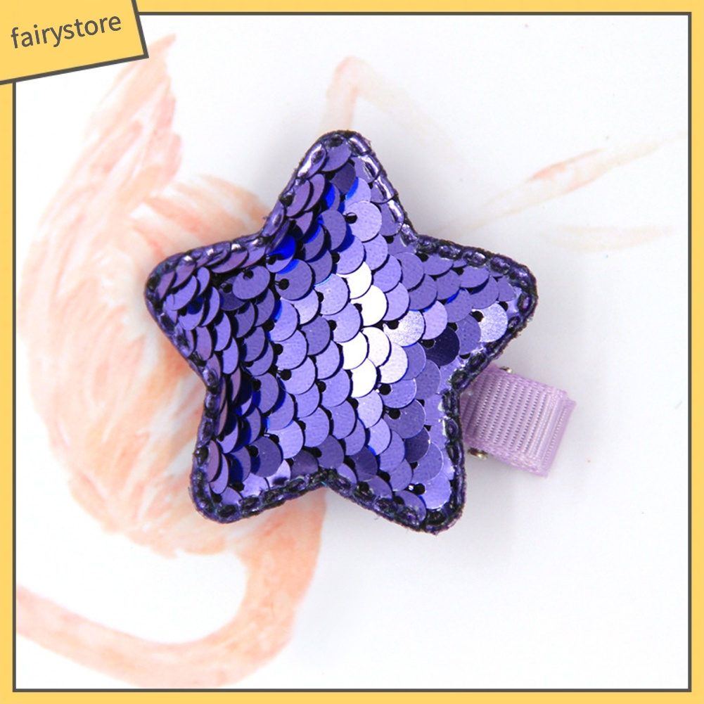 Kẹp Tóc Hình Ngôi Sao Đính Kim Sa Lấp Lánh Cho Bé