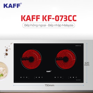 Bếp hồng ngoại đôi kaff kf-073cc - hàng nhập malaysia - bảo hành chính hãng 5 năm