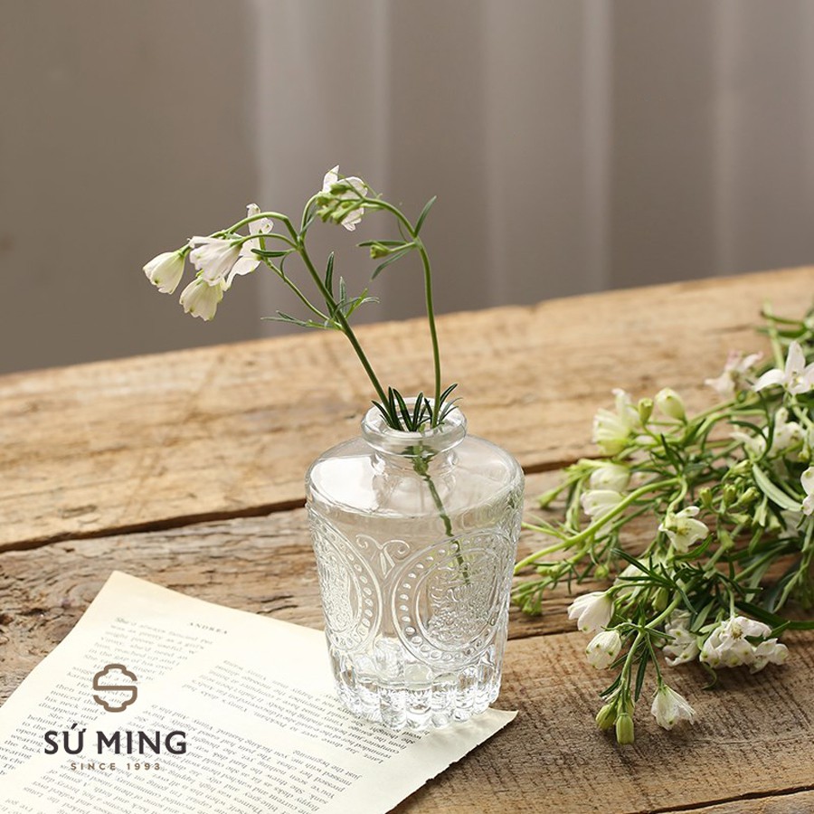 Lọ Hoa Thuỷ Tinh   cao cấp, phong cách retro Bắc Âu sang trọng, nhiều hoạ tiết lựa chọn.