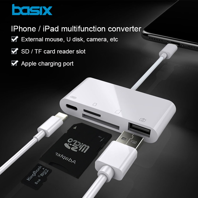 Đầu Đọc Thẻ Nhớ Usb Slr Cho Iphone12Pro Apple Phone Ipad