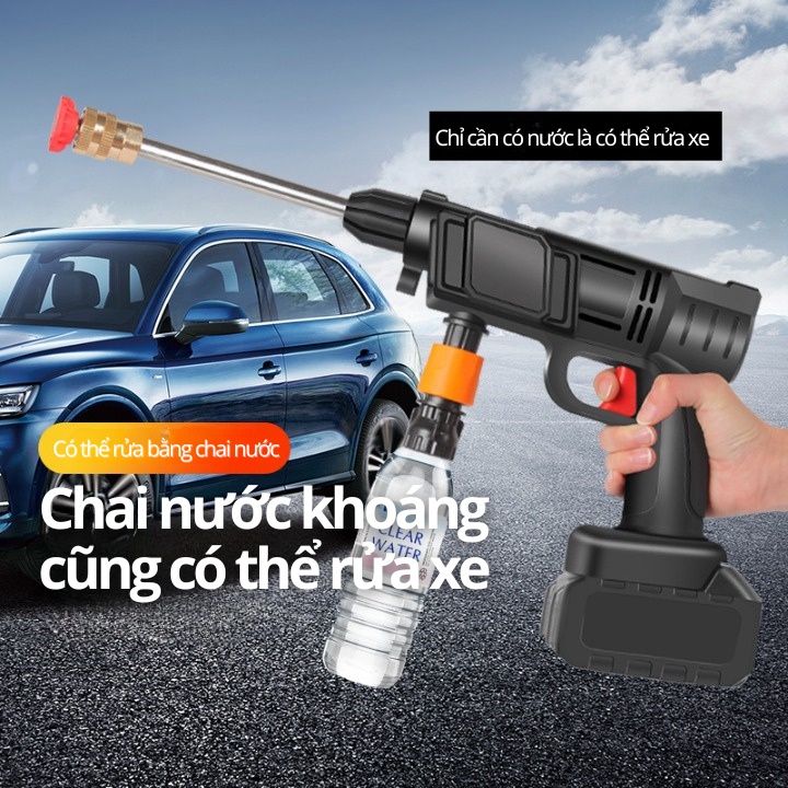 Súng Phun Nước Rửa Xe Áp Suất Cao Không Dây - Súng Phun Nước Cầm Tay 6