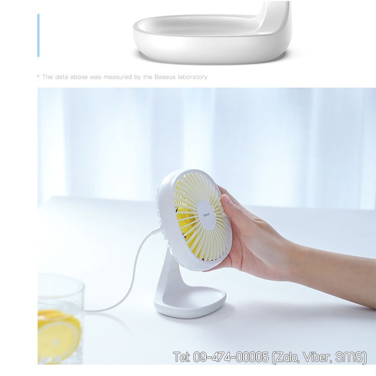 Quạt mini để bàn Baseus Pudding-Shaped Fan, nhỏ gọn tiện lợi 3 mức tốc độ - Giá tốt nhất shopee