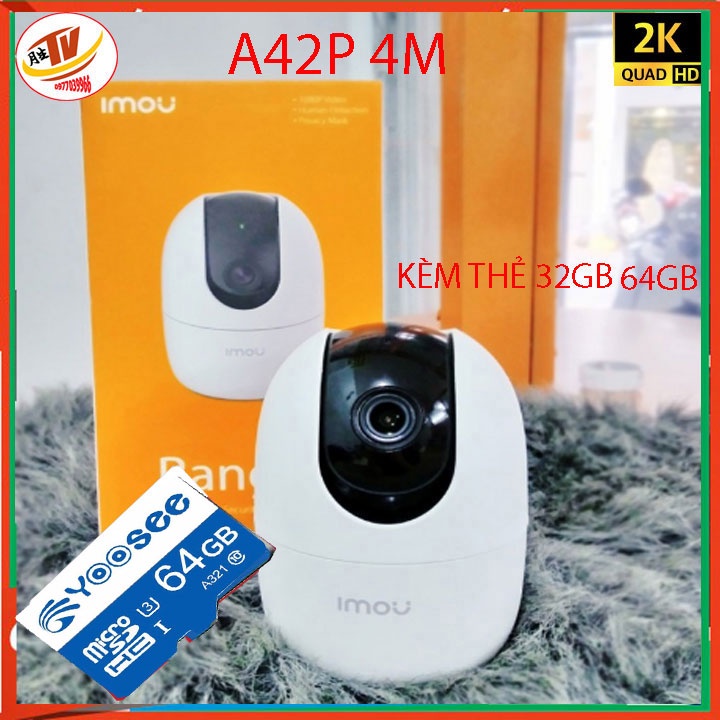 [kèm thẻ 32gb 64gb] Camera giám sát IP Wifi 4.0MP Ranger 2 IPC-A42P-IMOU - Chính Hãng 100% | BigBuy360 - bigbuy360.vn