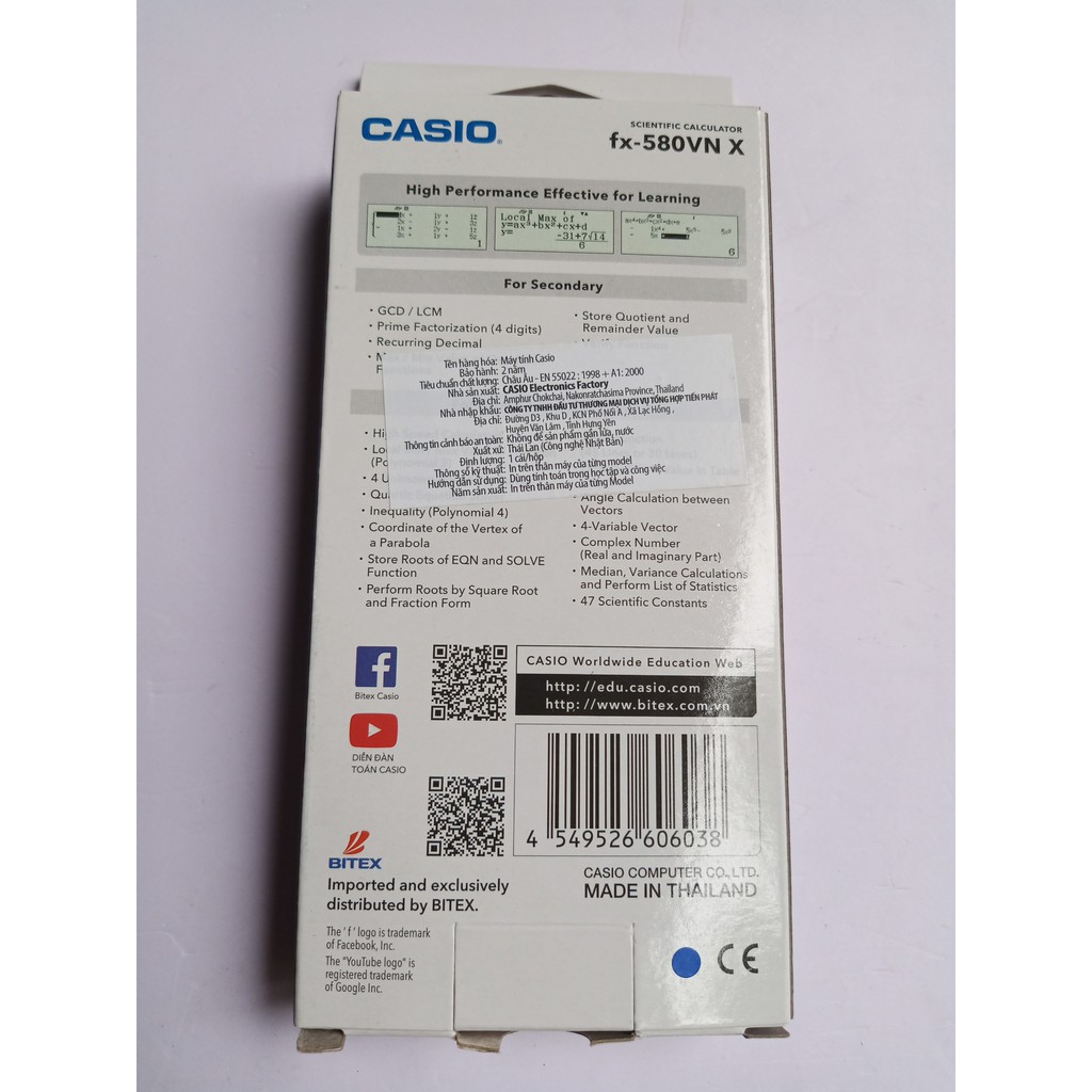 Máy tính Casio FX-580VN X