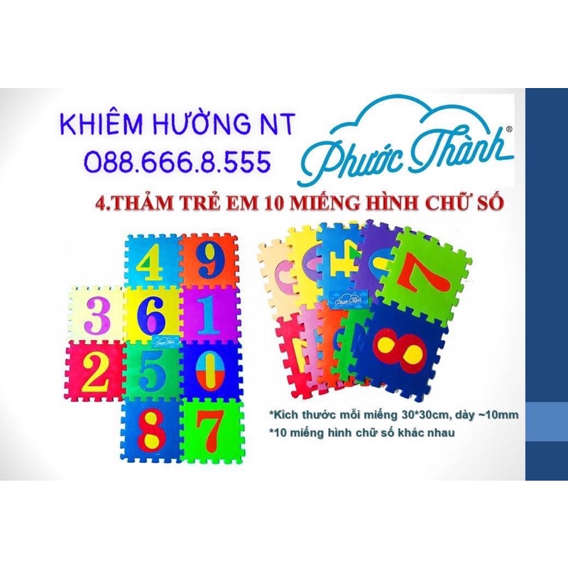 Thảm Xốp 2 mặt cho bé vui chơi thỏa thích