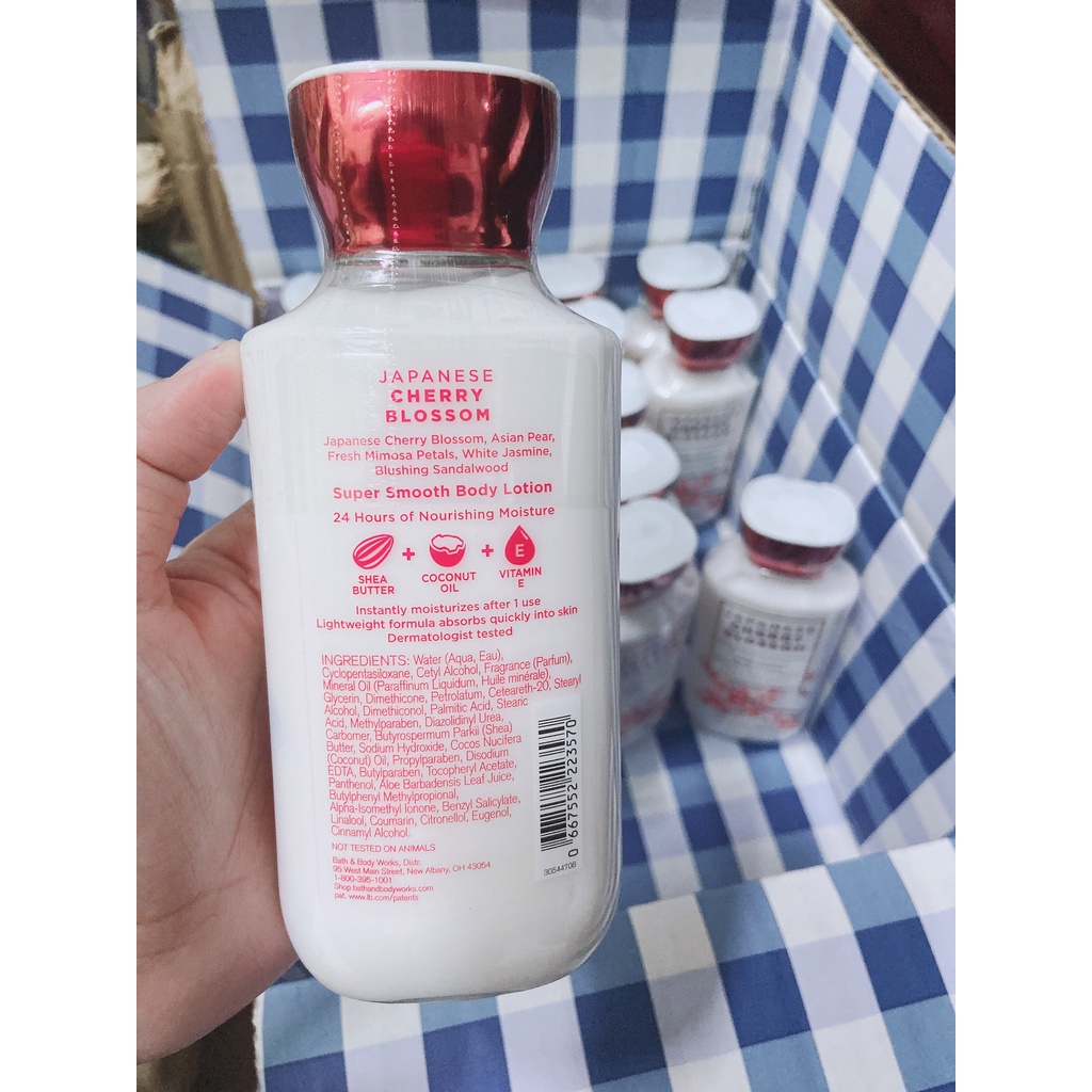 Japanese Cherry Blossom BBW lotion dưỡng thể cho da Bath & Body Works Body Lotion 236ml chuẩn auth