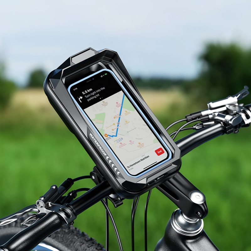 Túi Đựng Điện Thoại 4.7-7.2 '' Gắn Tay Lái Xe Máy Chống Thấm Nước Thông Dụng° Giá Đỡ Điện Thoại Có Thể Xoay Được Tiện Dụng