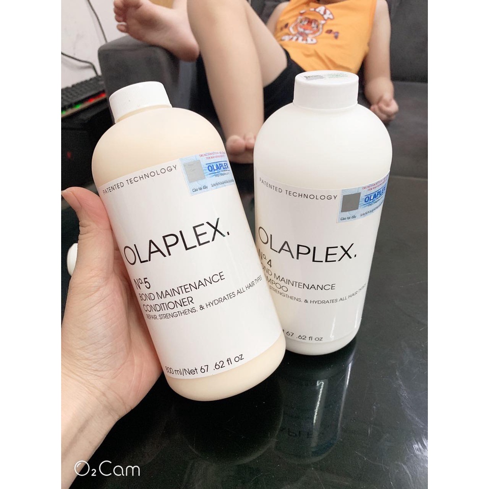 Cặp Dầu Gội + Xả 800ml cho tóc hư tổn, khô xơ OLAPLEX No4 &amp; No5