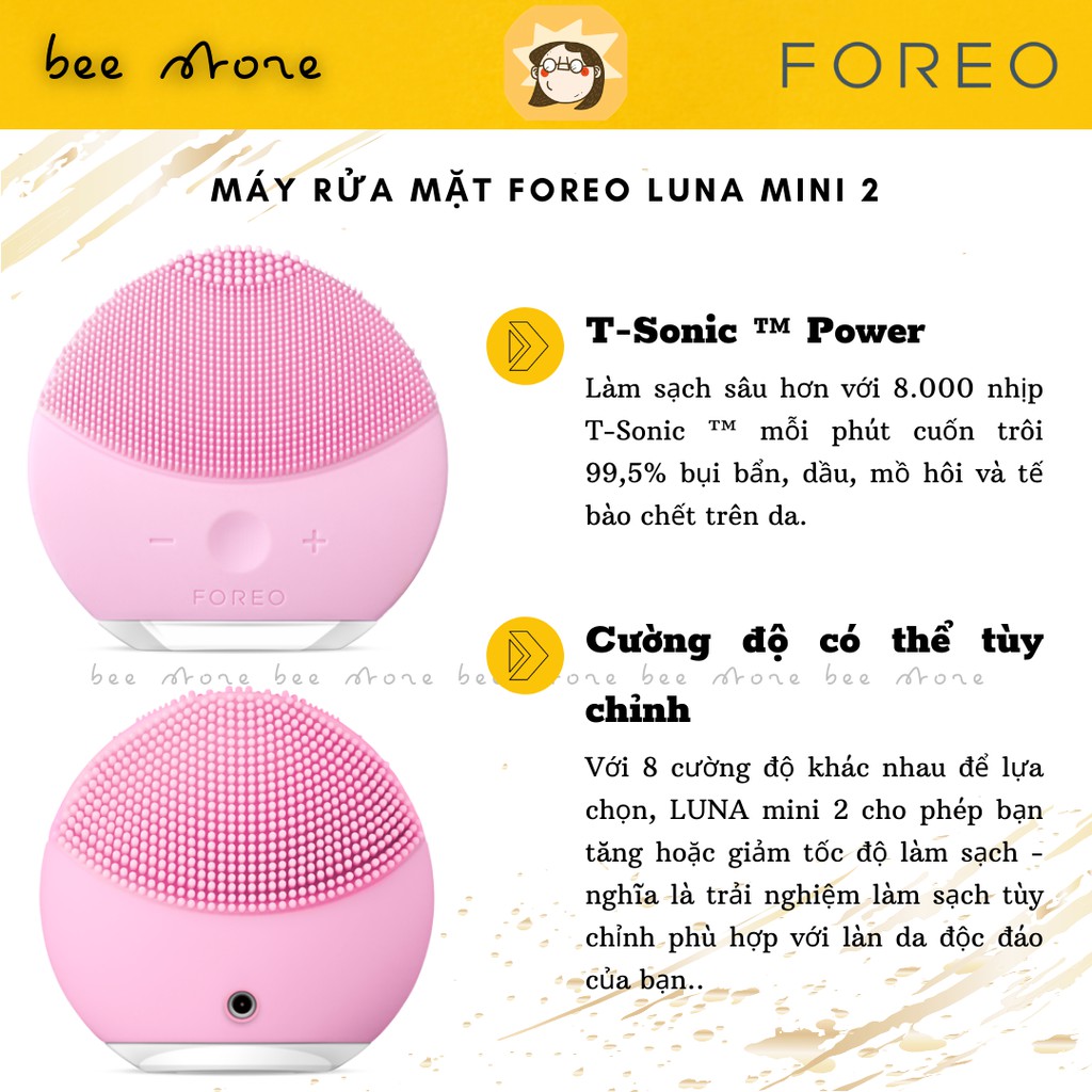 [CÓ BILL] MÁY RỬA MẶT FOREO LUNA MINI 2 CHÍNH HÃNG - BẢO HÀNH 2 NĂM, 1 ĐỔI 1