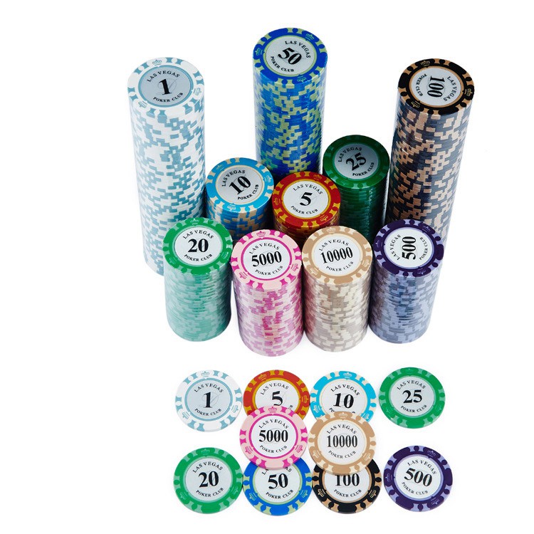 Chip poker có số ( phỉnh poker ) dòng Vương niệm + Las Vegas chất nhựa cao cấp PK 8