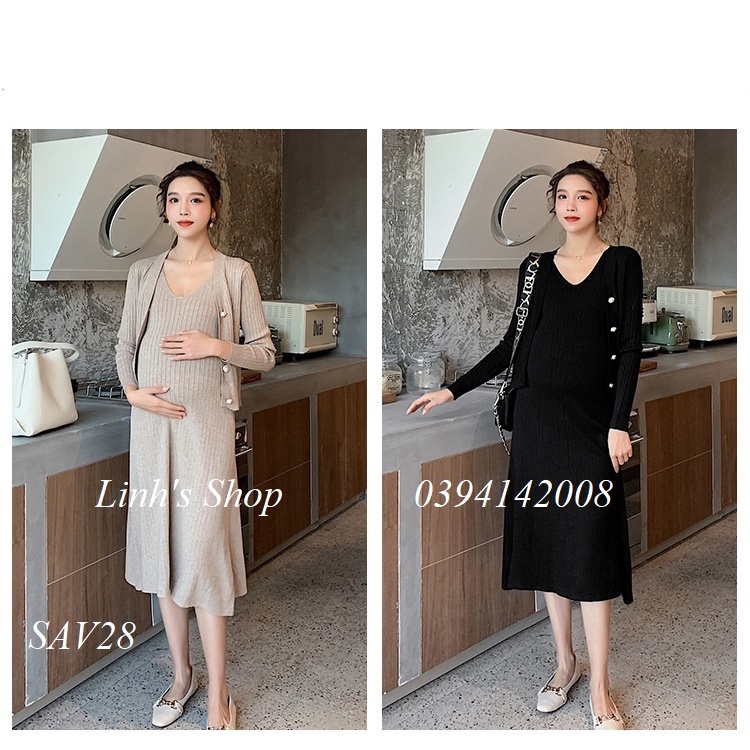 SET ÁO VÁY LEN BẦU SAV28