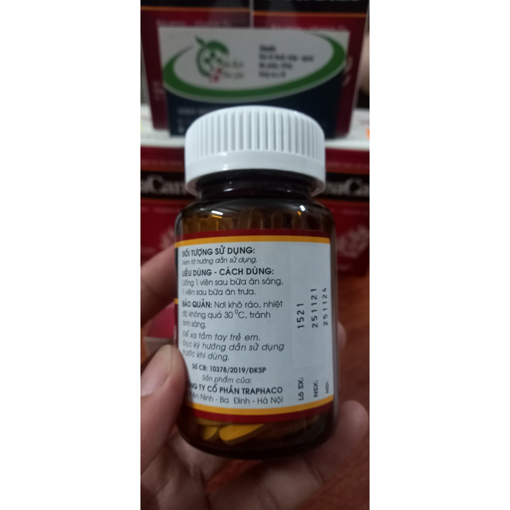 Seacan Bổ sung canxi hữu cơ từ tảo biển và vitamin D3 Magie của Traphaco, giảm loãng xương, tăng chiều cao - Lọ 60 viên