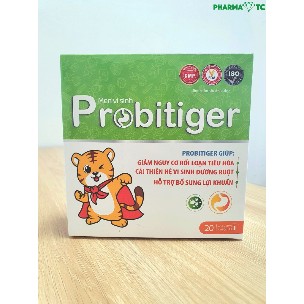 Men vi sinh Probitiger, giảm rối loạn tiêu hóa, tăng miễn dịch cho bé - Hộp 20 ống 10 ml - PharmaOTC