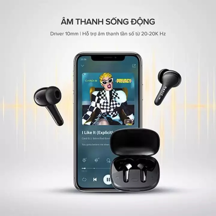 Tai nghe TWS Havit TW959, Bluetooth 5.1, Độ Trễ Tới 65ms, Nghe Độc Lập, Pin Tới 20H - BH 12 Tháng