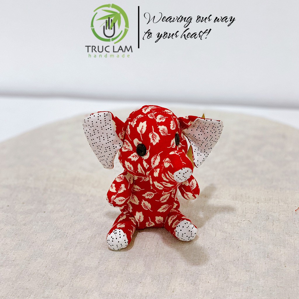 Đồ Chơi Cho Bé Thú Nhồi Bông Mini Hình Con Voi Ngồi Nhiều Màu Sắc Bông Gòn Cao Cấp - Trúc Lâm Handmade